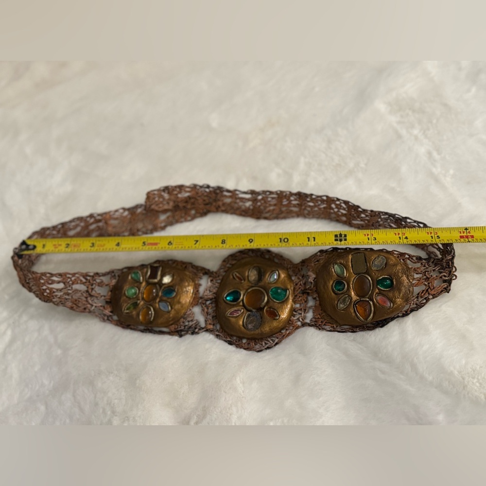 Unique Handmade Woven Bohemian Hippie Festival Belt, 1970s-1980s Era - Picture 9 of 15